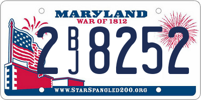 MD license plate 2BJ8252