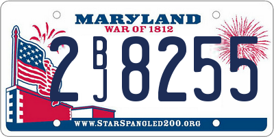 MD license plate 2BJ8255