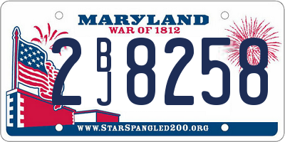 MD license plate 2BJ8258