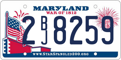MD license plate 2BJ8259