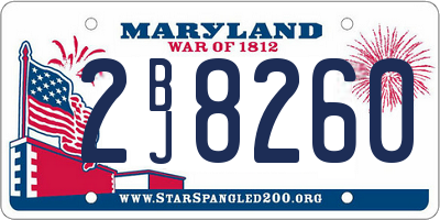MD license plate 2BJ8260