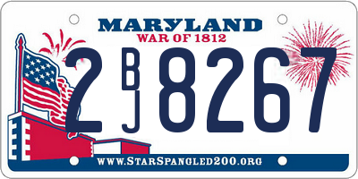 MD license plate 2BJ8267