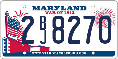 MD license plate 2BJ8270