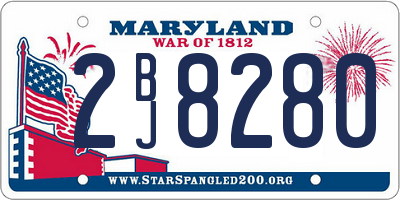MD license plate 2BJ8280