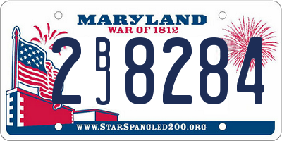 MD license plate 2BJ8284