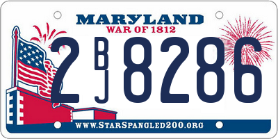 MD license plate 2BJ8286