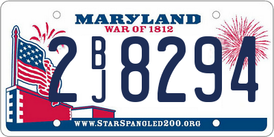 MD license plate 2BJ8294