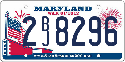 MD license plate 2BJ8296