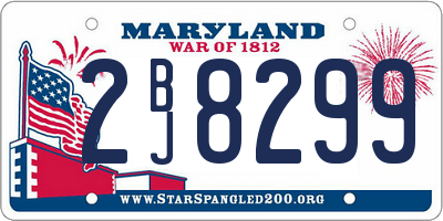 MD license plate 2BJ8299