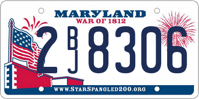 MD license plate 2BJ8306