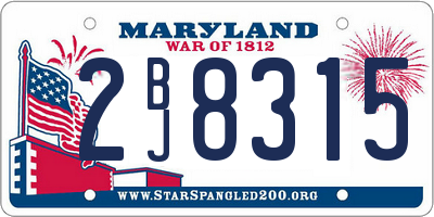 MD license plate 2BJ8315