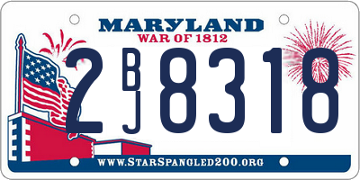 MD license plate 2BJ8318
