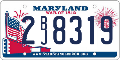 MD license plate 2BJ8319