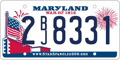 MD license plate 2BJ8331