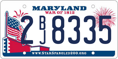 MD license plate 2BJ8335