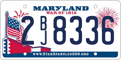 MD license plate 2BJ8336