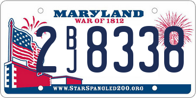 MD license plate 2BJ8338
