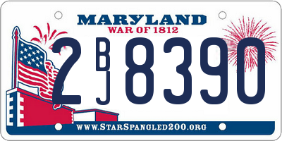 MD license plate 2BJ8390