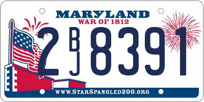 MD license plate 2BJ8391