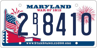MD license plate 2BJ8410