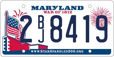 MD license plate 2BJ8419