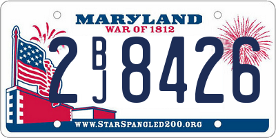 MD license plate 2BJ8426