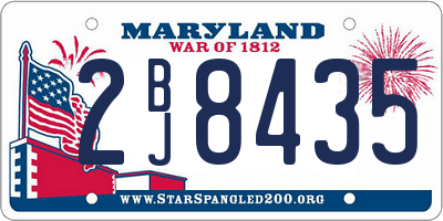 MD license plate 2BJ8435