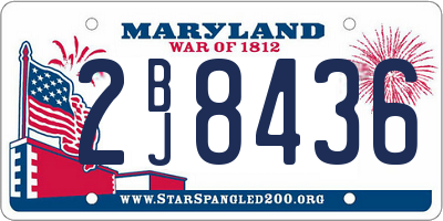 MD license plate 2BJ8436
