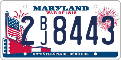 MD license plate 2BJ8443