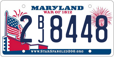 MD license plate 2BJ8448