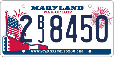 MD license plate 2BJ8450