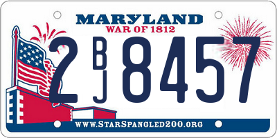MD license plate 2BJ8457