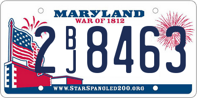 MD license plate 2BJ8463