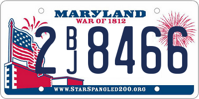 MD license plate 2BJ8466