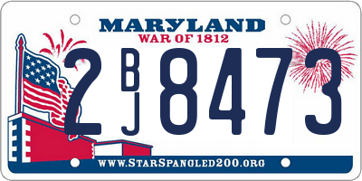 MD license plate 2BJ8473