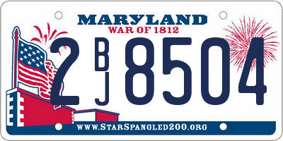 MD license plate 2BJ8504