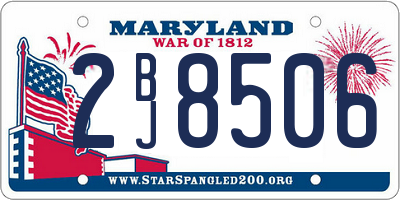 MD license plate 2BJ8506