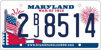 MD license plate 2BJ8514