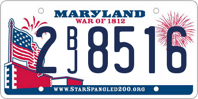 MD license plate 2BJ8516