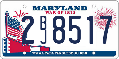 MD license plate 2BJ8517
