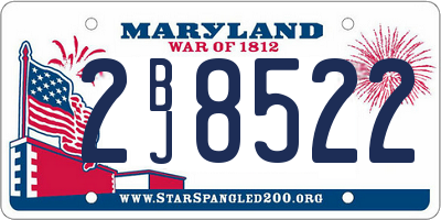 MD license plate 2BJ8522