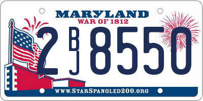 MD license plate 2BJ8550