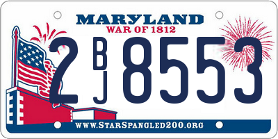 MD license plate 2BJ8553