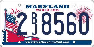 MD license plate 2BJ8560