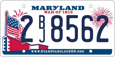 MD license plate 2BJ8562