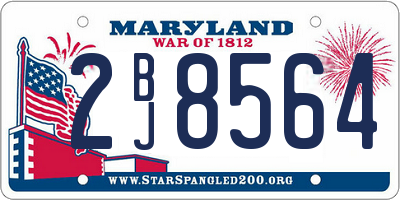 MD license plate 2BJ8564