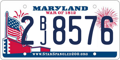 MD license plate 2BJ8576