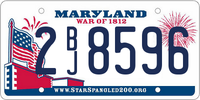 MD license plate 2BJ8596