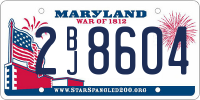 MD license plate 2BJ8604
