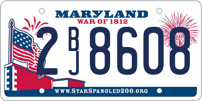 MD license plate 2BJ8608